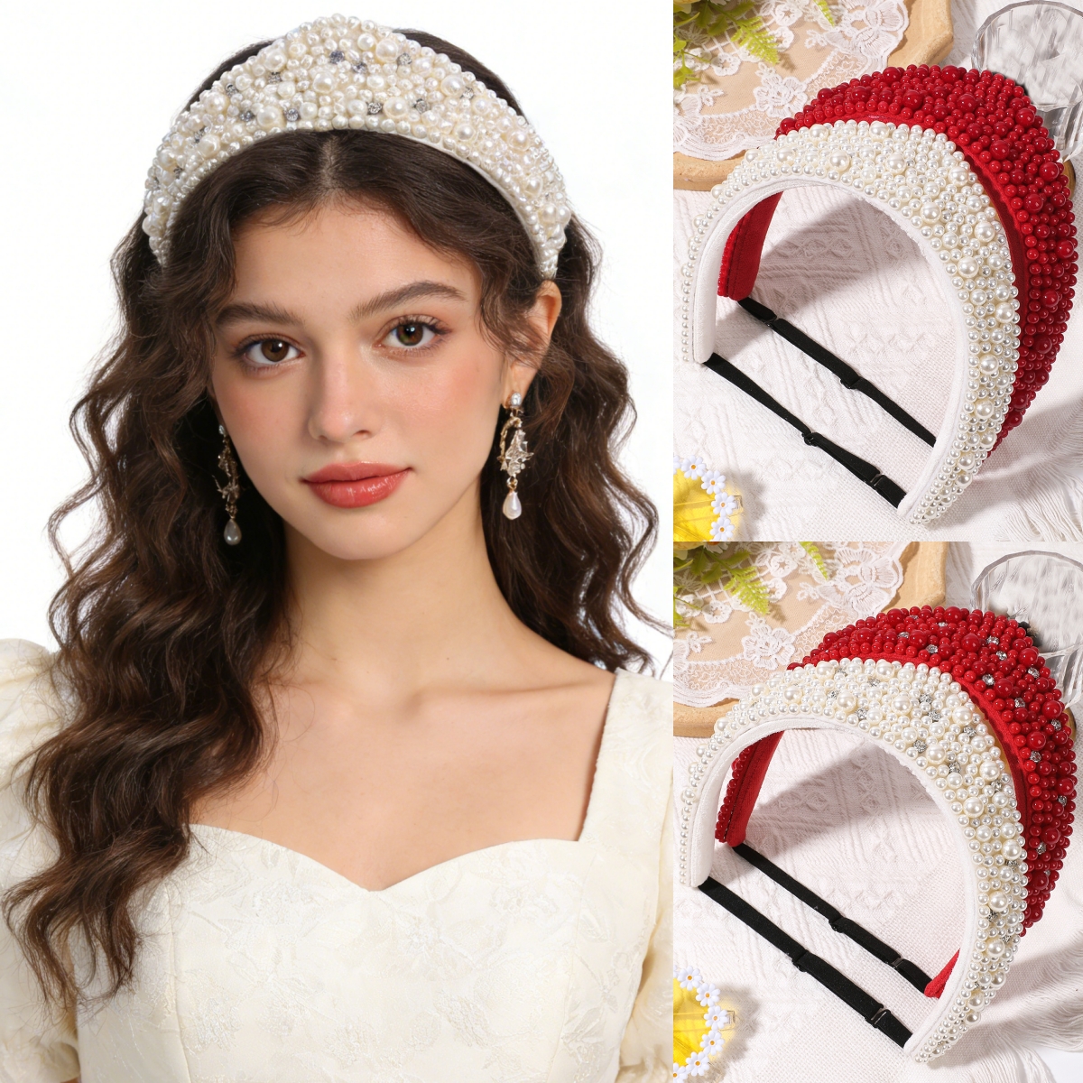 1pc Pearl Crown Headband For W - Wedding Supply Store recension och pris