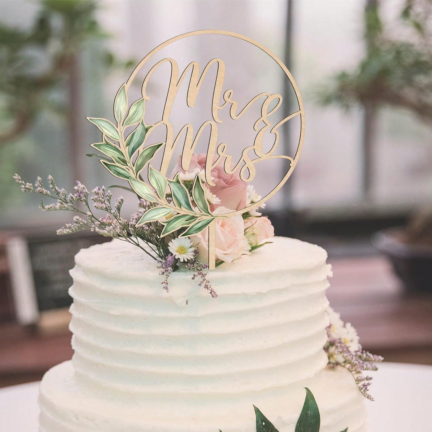 3pcs Wooden Mr & Mrs Cake Topp - Wedding Supply Rentals recension och pris