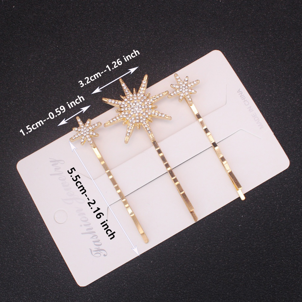 3Pcs/set Crystal Side Hair Cli - Wedding Supply Store recension och pris