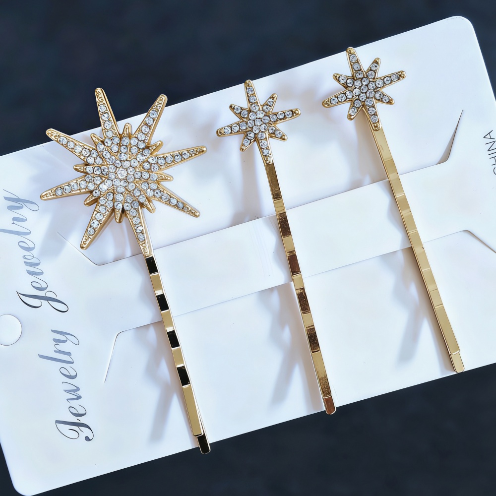 3Pcs/set Crystal Side Hair Cli - Wedding Supply Store recension och pris
