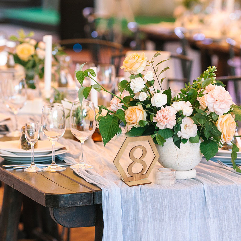 10pcs Wooden Table Number Sign - Wedding Supply Rentals recension och pris