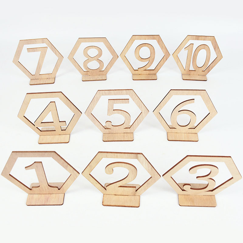 10pcs Wooden Table Number Sign - Wedding Supply Rentals recension och pris