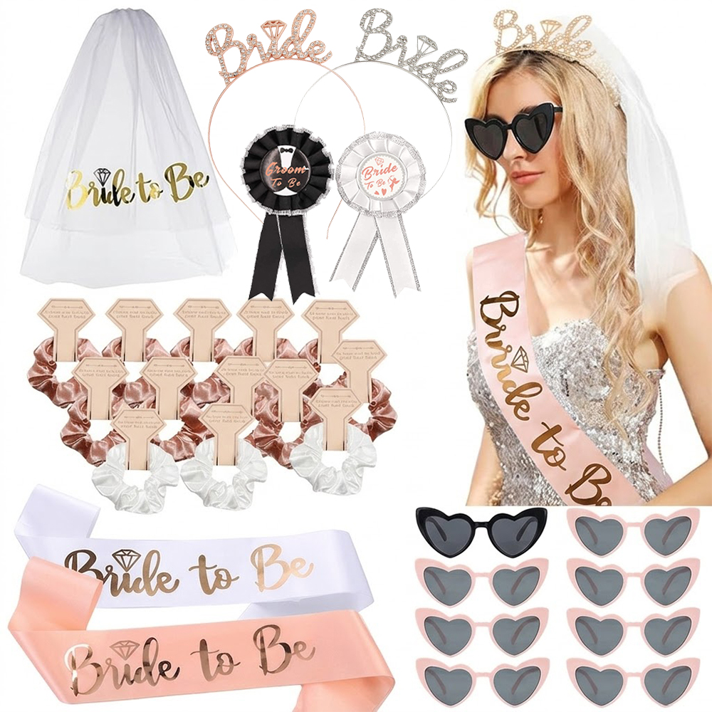 Rose Gold Bachelorette Party D - Wedding Day Supply Kit recension och pris